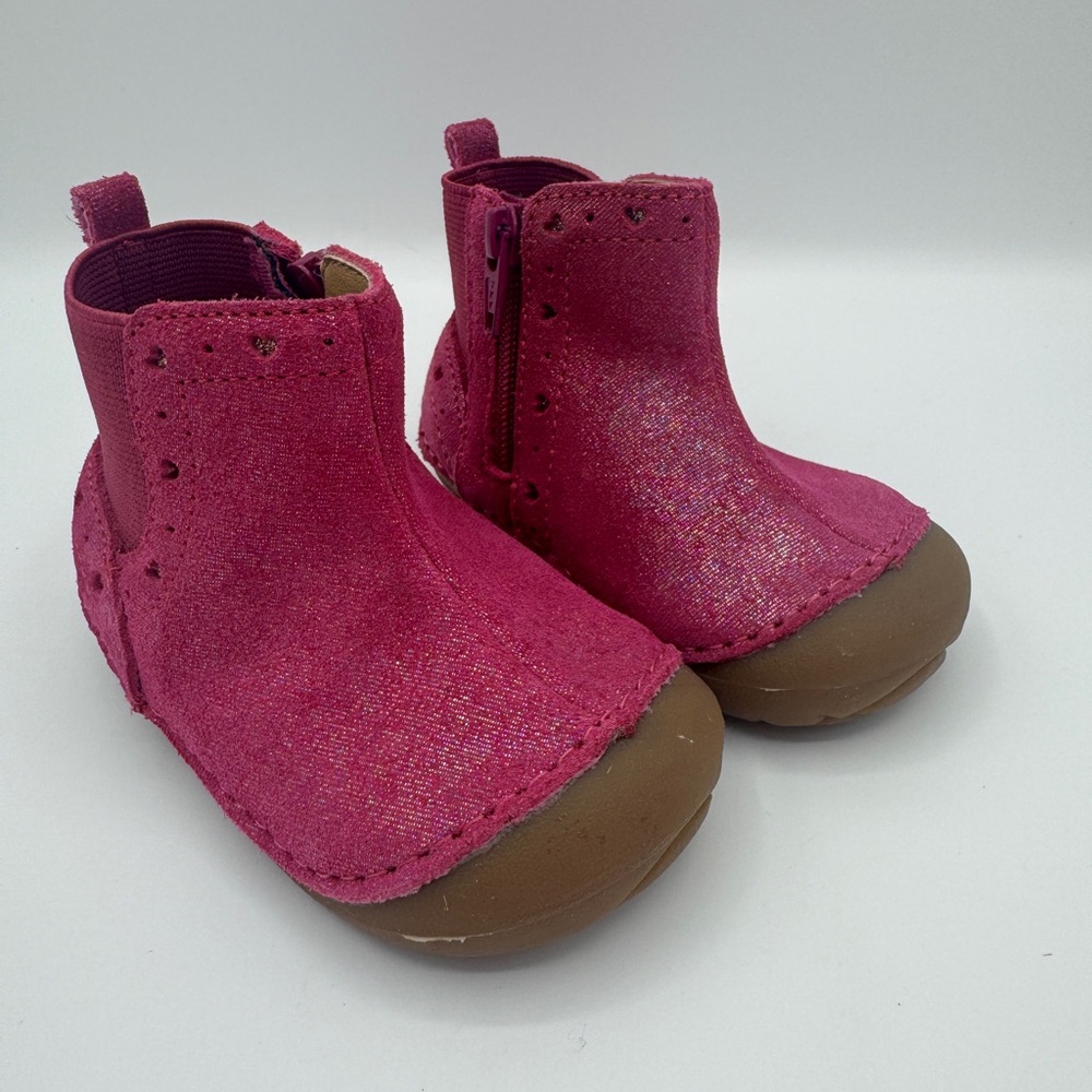 Stride Rite Infant Boot, Berry Color, Size 4M Memory‎ foam
